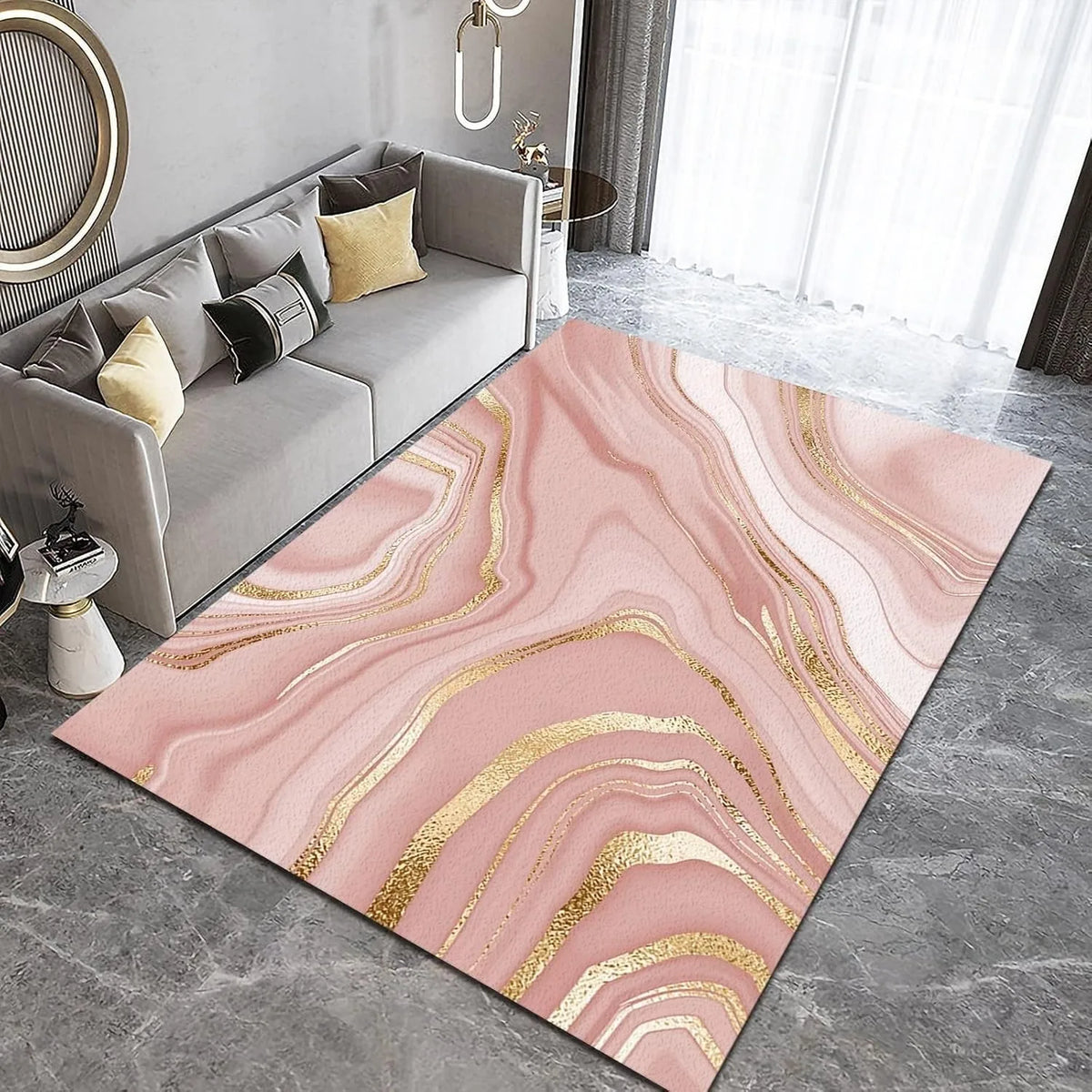 Tapete Arte Abstrata na cor Pêssego