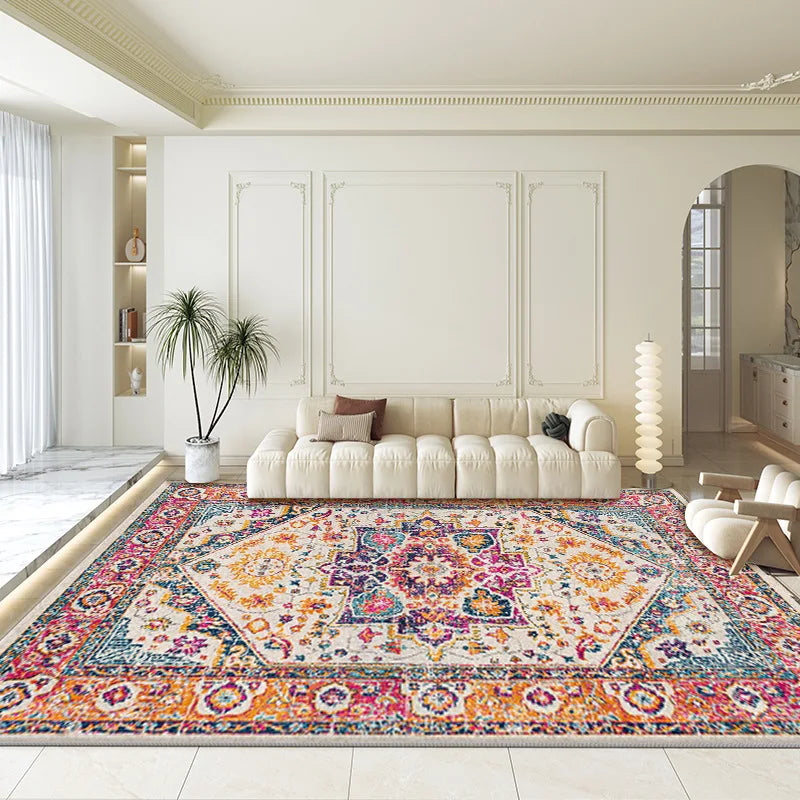 Tapete Boho Mosaico na cor Rubi