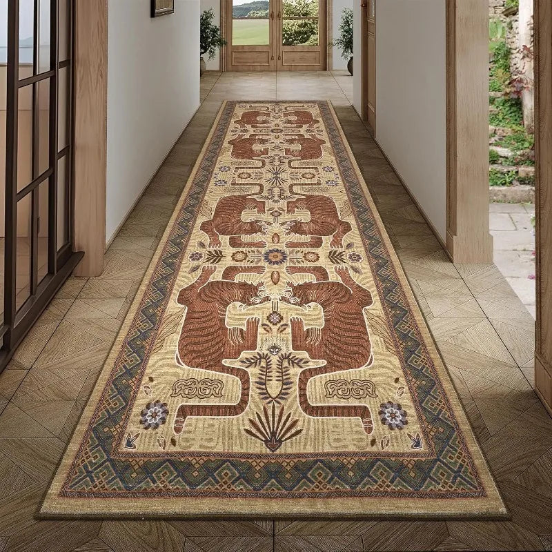 Tapete Passadeira Oriental na cor Terracota