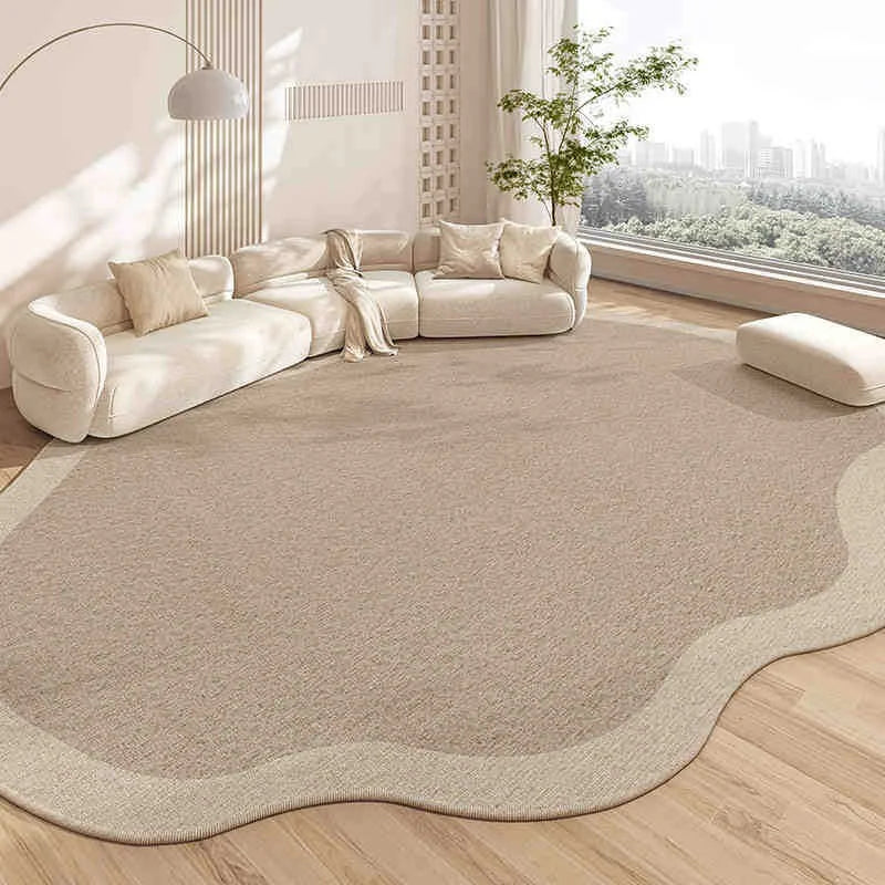 Tapete Forma Orgânica na cor Taupe