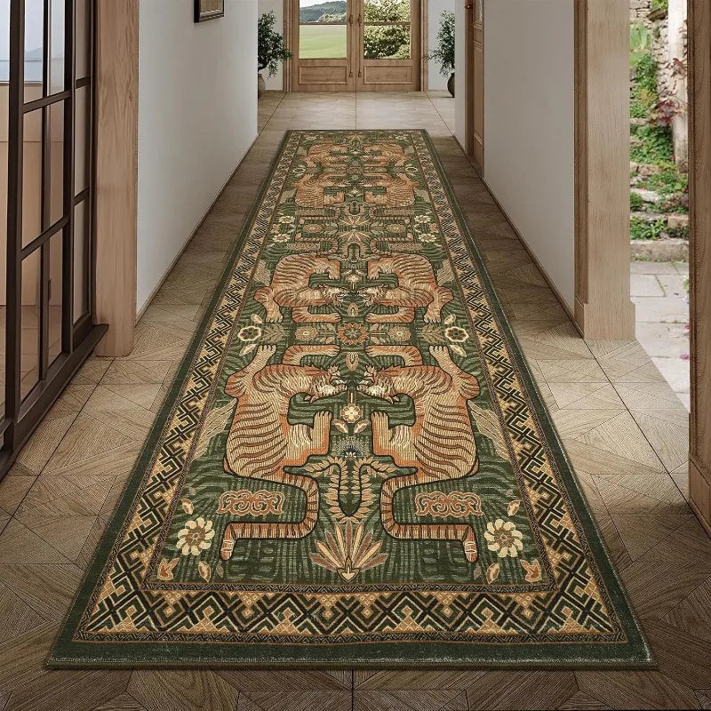Tapete Passadeira Oriental na cor Oliva