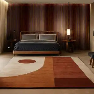 Tapete Terra e Creme em ambiente decorado